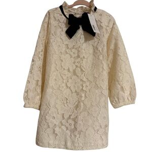 NWT Janie & Jack Lace Dress with Bow Accent